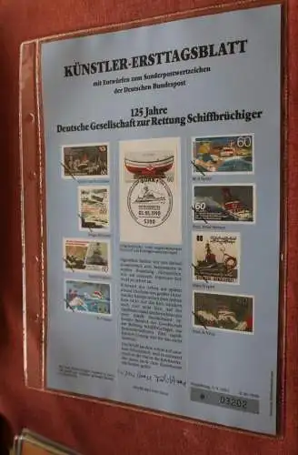 Deutschland, Künstler-Ersttagsblatt 1990: Deutsche Gesellschaft zur Rettung Schiffbrüchiger; MiNr 1465