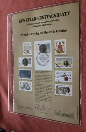 Deutschland, Künstler-Ersttagsblatt 1990: 750 Jahre Privileg für Messen in Frankfurt; MiNr 1452