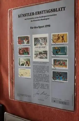 Deutschland, Künstler-Ersttagsblatt 1990: Für den Sport 1990; MiNr 1449-50