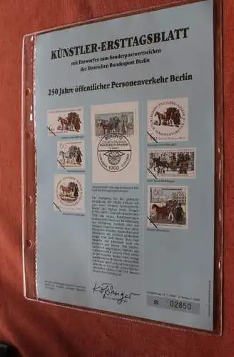Berlin, Künstler-Ersttagsblatt 1990: Öffentlicher Personenverkehr in Berlin; MiNr 861