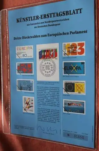 Deutschland, Künstler-Ersttagsblatt 1989: 3. Direktwahl zum Europäischen Parlament, MiNr 1416