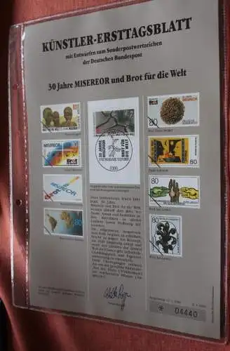 Deutschland, Künstler-Ersttagsblatt 1989: Brot für die Welt; MiNr 1404