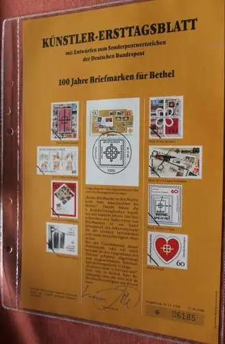 Deutschland, Künstler-Ersttagsblatt 1988: Briefmarken für Bethel, MiNr 1395