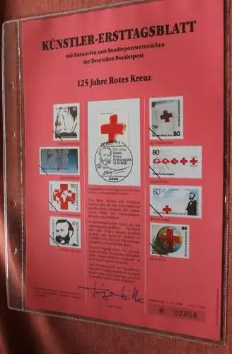 Deutschland, Künstler-Ersttagsblatt 1988: 125 Jahre Rotes Kreuz, MiNr 1387