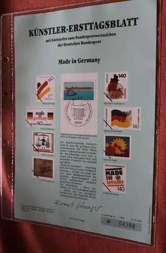Deutschland, Künstler-Ersttagsblatt 1988: Made in Germany, MiNr 1378