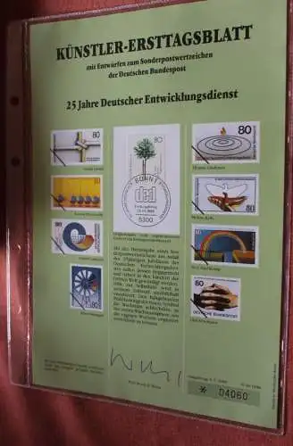 Deutschland, Künstler-Ersttagsblatt 1988: 25 Jahre Deutscher Entwicklungsdienst, MiNr 1373