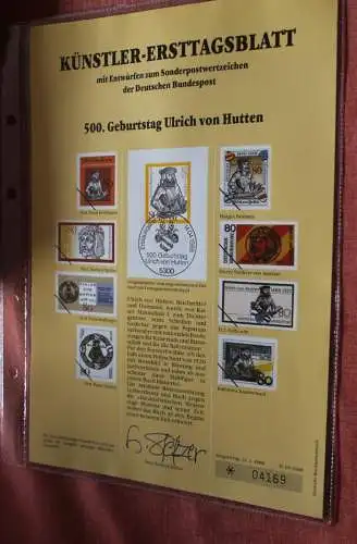 Deutschland, Künstler-Ersttagsblatt 1988: Ulrich von Hutten, MiNr 1364