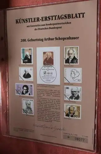 Deutschland, Künstler-Ersttagsblatt 1988: Arthur Schopenhauer, MiNr 1357