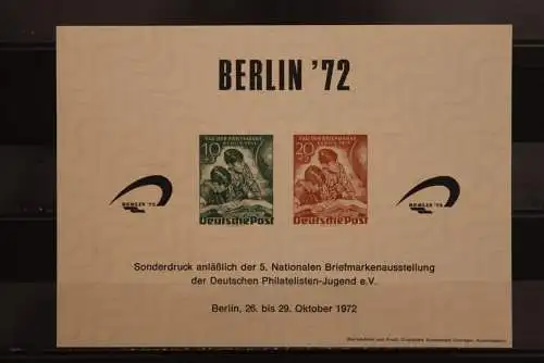 VIGNETTE; Berlin, 5. Nationale Briefmarkenausstellung "BERLIN '72", Wasserzeichenpapier