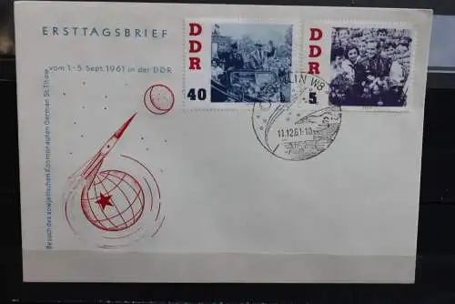 DDR 1961, Kosmonauten, MiNr. 863-68, FDC; Raumfahrt