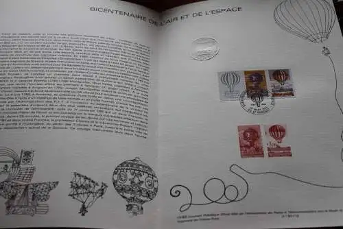 Frankreich 1983; Bicentenaire de l'Air et de l'Espace, Offizielles ETB, Document Philatelique Officiel  10-83