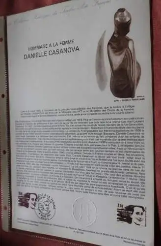 Frankreich 1983; Danielle Casanova, Offizielles ETB, Document Philatelique Officiel  08-83