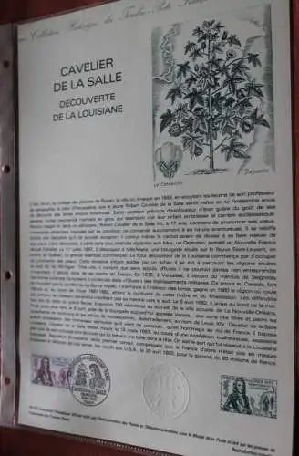 Frankreich 1982; Cavelier de la Salle, Offizielles ETB, Document Philatelique Officiel 46-82