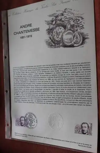 Frankreich 1982; Andre Chantemesse, Offizielles ETB, Document Philatelique Officiel 38-82