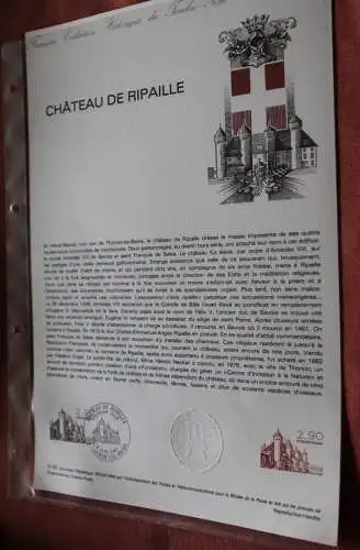 Frankreich 1982; Chateau de Ripaille, Offizielles ETB, Document Philatelique Officiel 31-82