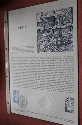 Frankreich 1981; L'Eau, Offizielles ETB, Document Philatelique Officiel  07-81