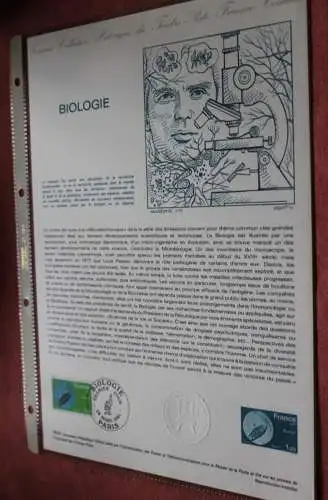 Frankreich 1981; Biologie, Offizielles ETB, Document Philatelique Officiel  09-81