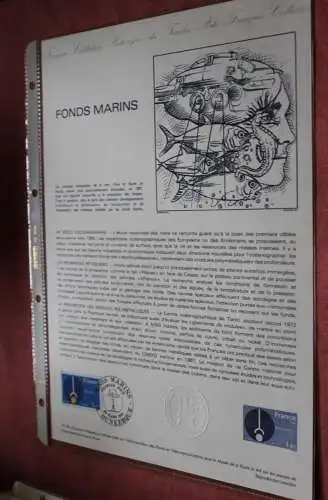 Frankreich 1981; Fonds Marins, Offizielles ETB, Document Philatelique Officiel  11-81