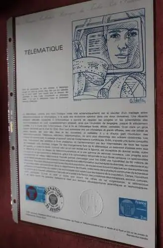 Frankreich 1981; Telematique, Offizielles ETB, Document Philatelique Officiel  12-81