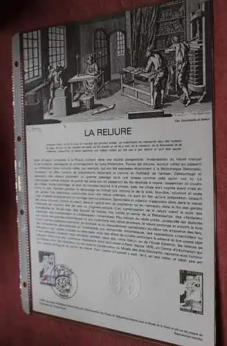 Frankreich 1981; La Reliure, Offizielles ETB, Document Philatelique Officiel  13-81