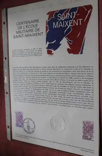 Frankreich 1981; L'Ecole Militaire de Saint-Maixent, Offizielles ETB, Document Philatelique Officiel  17-81