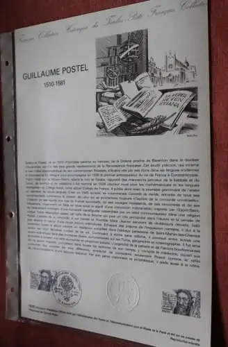 Frankreich 1982; Guillaume Postel, Offizielles ETB, Document Philatelique Officiel  05-82