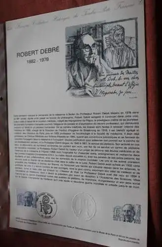 Frankreich 1982; Robert Debre, Offizielles ETB, Document Philatelique Officiel  20-82