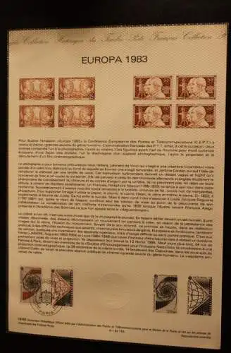 Frankreich EUROPA - CEPT 1983, Offizielles Ersttagsblatt, Document Philatelique Officiel  18-83