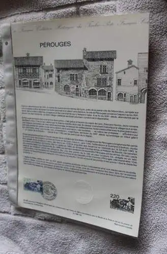 Frankreich 1988; Perouges, Offizielles Ersttagsblatt, Document Philatelique  Officel, Nr 34-88
