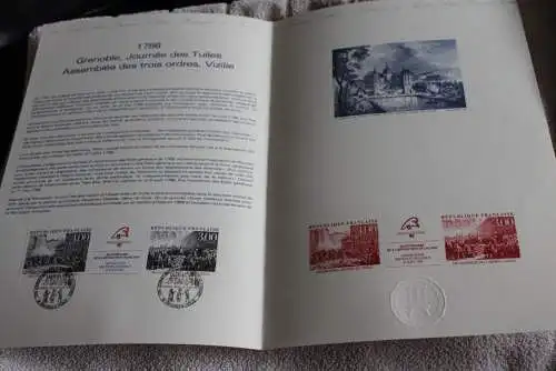 Frankreich 1988; Grenoble; Journee des Tuiles; Offizielles Ersttagsblatt, Document Philatelique  Officel, Nr 23-88