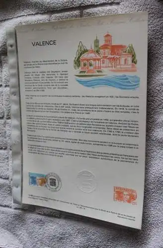 Frankreich 1988; Valence; Offizielles Ersttagsblatt, Document Philatelique  Officel, Nr 19-88