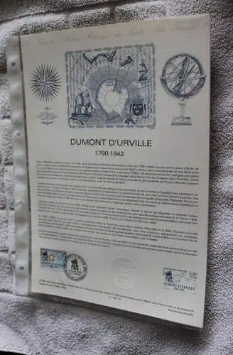 Frankreich 1988; Dumont D' Urville; Offizielles Ersttagsblatt, Document Philatelique  Officel, Nr 10-88