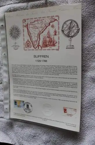 Frankreich 1988; Suffren; Offizielles Ersttagsblatt, Document Philatelique  Officel, Nr 07-88
