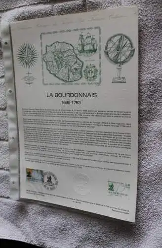 Frankreich 1988; La Bourdonnais; Offizielles Ersttagsblatt, Document Philatelique  Officel, Nr 06-88
