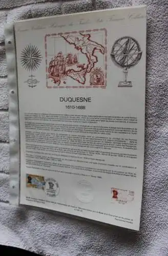 Frankreich 1988; Duquesne; Offizielles Ersttagsblatt, Document Philatelique  Officel, Nr 05-88