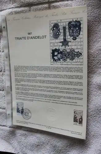 Frankreich 1987; Traite D' Andelot; Offizielles Ersttagsblatt, Document Philatelique  Officel, Nr 42-87