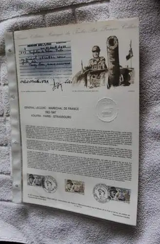 Frankreich 1987; General Leclerc; Offizielles Ersttagsblatt, Document Philatelique  Officel, Nr 41-87