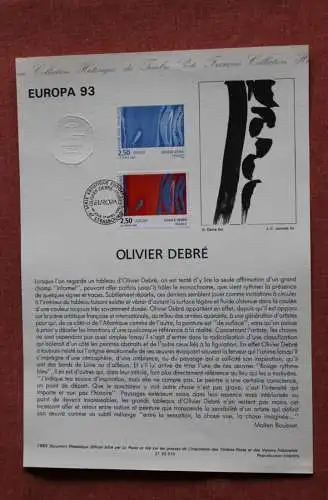 Frankreich 1993; EUROPA-CEPT, Offizielles Ersttagsblatt, MiNr 2943-44
