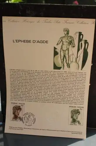 Frankreich 1982, L'Ephebe D'Agde; Offizielles Ersttagsblatt 16-82