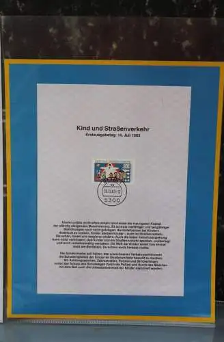 Deutschland 1983; Kind und Straßenverkehr, MiNr  1181, Kalenderblatt der Deutsche Post