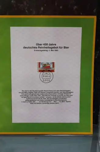 Deutschland 1983; Deutsches Reinheitsgebot für Bier, MiNr  1179, Kalenderblatt der Deutsche Post