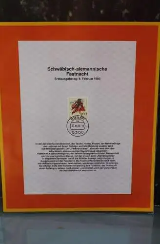 Deutschland 1983; Schwäbisch-alemannische Fastnacht, MiNr  1167, Kalenderblatt der Deutsche Post