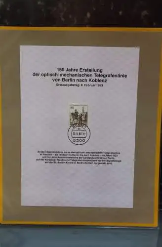 Berlin 1983; Telegrafenlinie Berlin - Koblenz, MiNr  693; Kalenderblatt der Deutsche Post