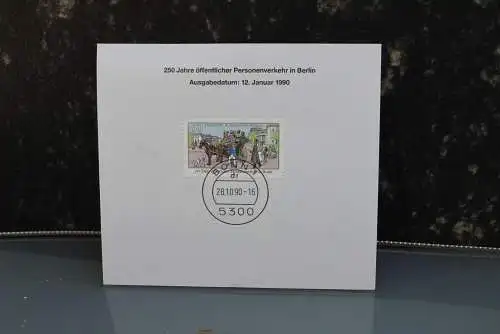 Berlin 1990; 250 Jahre öffentlicher Personenverkehr, MiNr  861; Kalenderblatt der Deutsche Post 1990