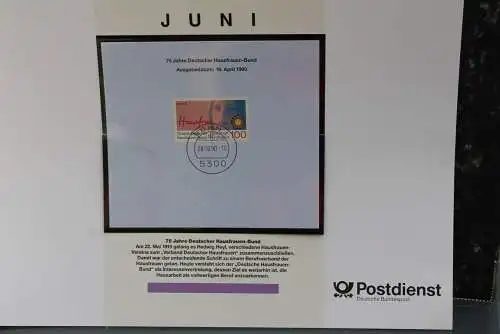 Deutschland 1990; 75 Jahre Deutscher Hausfrauen-Bund; MiNr 1460; Kalenderblatt der Deutsche Post 1990