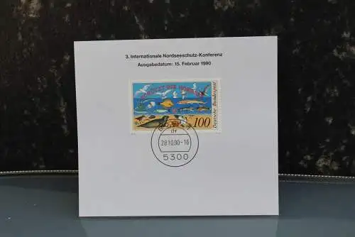 Deutschland 1990; 3. Intern. Nordseeschutz-Konferenz;  MiNr  1454; Kalenderblatt der Deutsche Post 1990