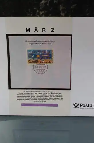 Deutschland 1990; 3. Intern. Nordseeschutz-Konferenz;  MiNr  1454; Kalenderblatt der Deutsche Post 1990