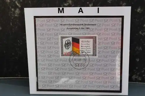 Deutschland 1989; 40 Jahre Bundesrepublik Deutschland,  MiNr  1421; Kalenderblatt der Deutsche Post 1989