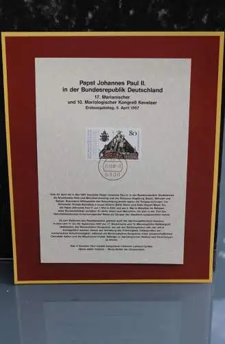 Deutschland; Papst Johannes Paul II. in Deutschland 1987;  MiNr 1320; Kalenderblatt der Deutsche Post