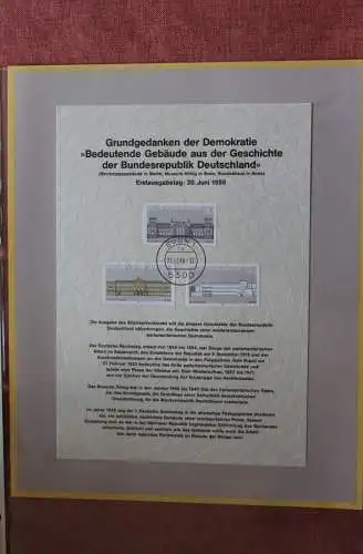 Deutschland 1986; Grundgedanken der Demokratie, MiNr  1287-89; Kalenderblatt der Deutsche Post 1986